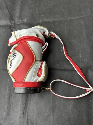 Vintage Wilson Staff kleine Golftasche Weinflaschenhalter, Ballhalter Display etc.