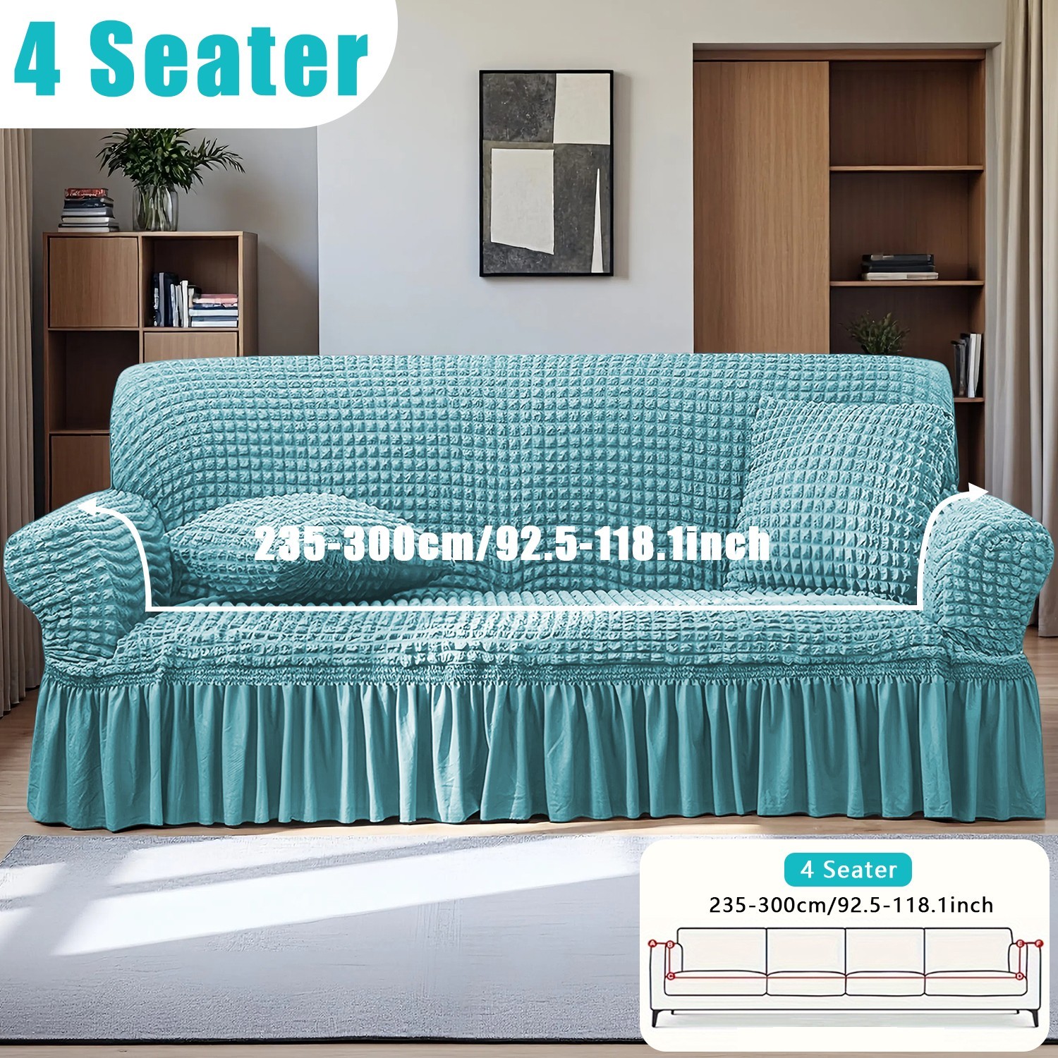 Elastic sofa cover easily fits dresses, durable universal fu
