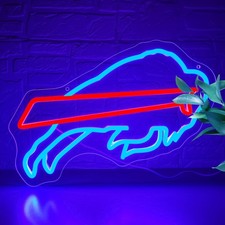 Football Neon Sign for Wall Decor Football Neon Light for Rugby Fans LED Sign...