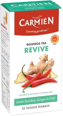 Carmien REVIVE/Green Rooibos, Ginger & Chilli Tea 20's (40g)