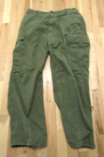1960s Jungle Fatigue Pants OG 107  Ripstop Vietnam 60s Medium Regular Trousers