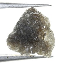 1.52 CT Natural Rough Loose Diamond, Raw Uncut Silver Brown Gemstone For Ring