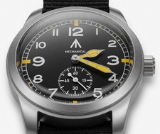 Toujours Pret Mechanical Dirty Dozen Military watch Blasted Stainless steel 39mm