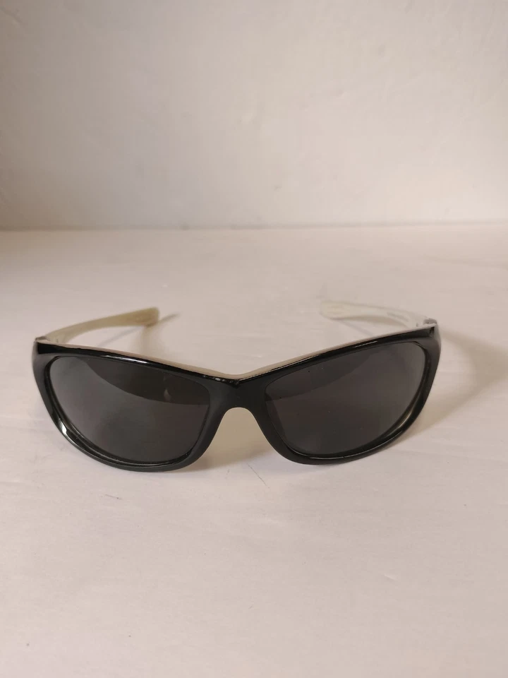 VTG Fossil Edwin Cat No. 3 Sunglasses Wrap Black White Polarized Men’s Rare '04 - Image 2 of 4
