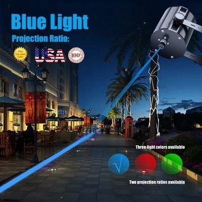 Blue LED Sidewalk Line Projector   Waterproof UV Resistant Safety Warning Light