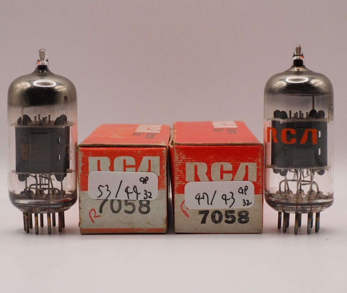 RCA 7058 Dual Triode Vacuum Tube Equivalent to 12AX7 Unused 2 pcs