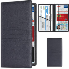 Car Registration  Insurance Card Holder, M Black
