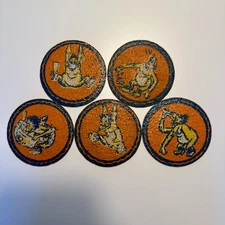 (5) Tony Sarg Vintage Cork Drunken Monkeys Coasters Set of 5 Coasters