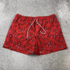 Member's Mark Resort Swim Trunk Men's XXL Red Lobster Print