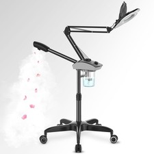 TASALON Professional Facial Steamer with 5X Magnifying Lamp, 2-in-1 Black