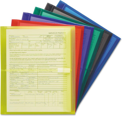 Smead Poly Envelope, 1-1/4'' Expansion, Hook-and-Loop Closure, Side Load, Letter