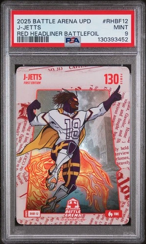 Bo Jackson Battle Arena Alpha Update Red Headliners Battle Foil J-Jetts PSA 9