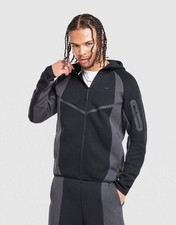 L Large Nike Tech Fleece Hoodie Jacket Windrunner IF1325-010 Black Anthracite