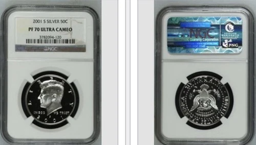 2001 S Silver Kennedy Half Dollar NGC PF 70 Ultra Cameo