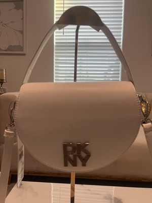 DKNY Sana Flap Crossbody, Marshmallow Color NWT $158