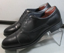 246327 MSi60 FLYNCH MEN SHOE 11 M BLACK LEATHER MADE IN ITALY JOHNSTON & MURPHY