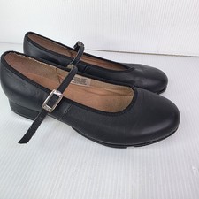 Bloch Techno Tap Shoes Womens/Girl's Size 5.5 Wide Black Mary Jane Comfort