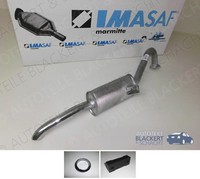 Imasaf ESD Auspuff Endtopf+Anbauteile für Alfa Spider 1600 1750 2000 1973-1986