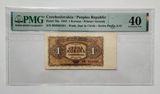 Czechoslovakia 1953 1 Koruna P78a PMG40 Extremely Fine Banknote