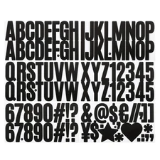 Alphabet Letters Numbers Stickers, 30 Sheets Self Adhesive Large Decal, Black