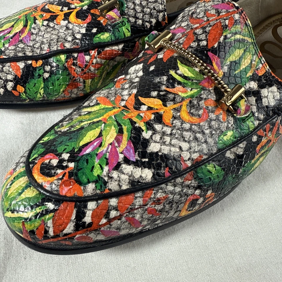 Mocasín Sam Edelman Loraine Bit tropical floral precio de venta sugerido por el fabricante 190 USD para mujer talla 7,5 M 1P Foto 3 de 4