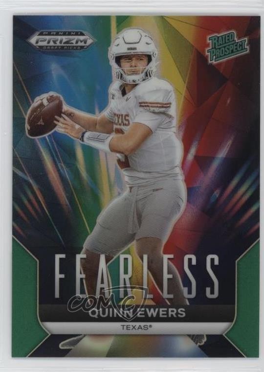 2024 Panini Prizm Draft Picks Fearless Green Prizm Quinn Ewers #F-QE