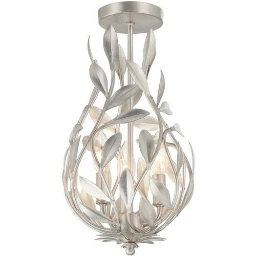 Crystorama 565-SA_CEILING Broche Semi-Flush Mount Antique Silver - Picture 1 of 7