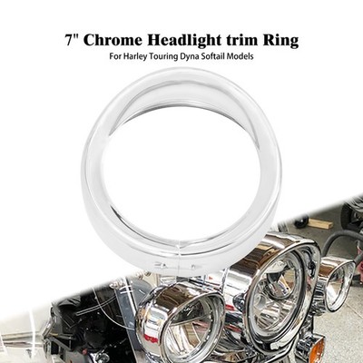 Chrom 7'' Scheinwerfer Visierblende Zierring für Harley Touring Softail Dyna FXDL