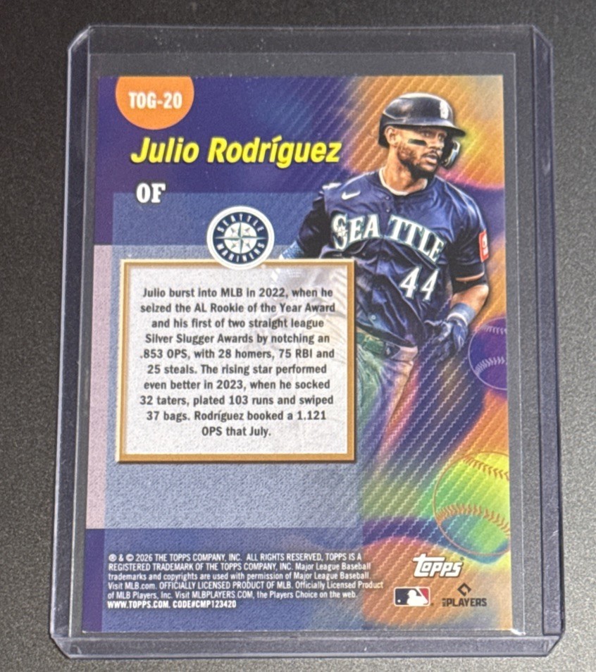 Julio Rodriguez TITANS OF THE GAME 2026 Topps Series 1 #TOG-20