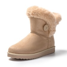 JOMIX Stivali Donna Invernali Imbottiti Peluche Stivaletti Casual Pelosi Caldi