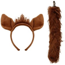 Animal Costume Accessory Set Ears Headband and Tail Set Caramel Brown 