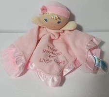 Kids Preferred Thank Goodness For Little Girls Doll Pink Lovey Satin Trim EUC