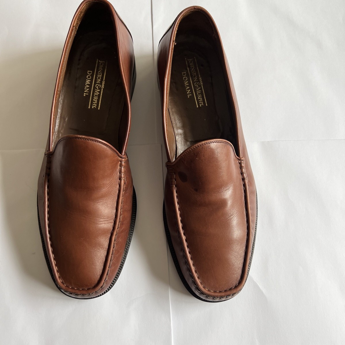Johnston & Murphy Domani 15-8127 Santoro Brown Italy Leather  display picture 3