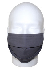 Charcoal Gray Kona Cotton Reusable Pocket Face Mask Adult Large Handmade