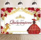 10x7ft Western Cowgirl Quinceanera 15th Birthday Backdrop Fiesta Floral Flags Ba