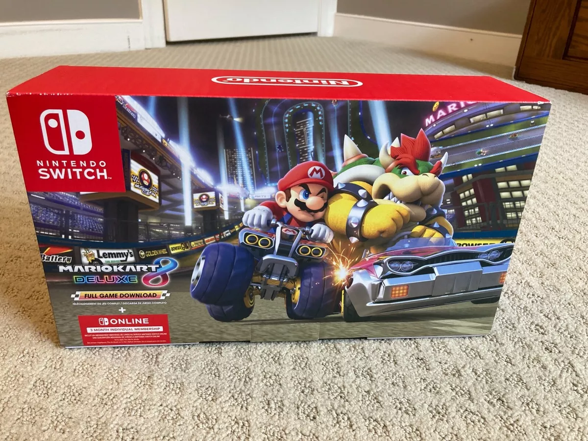 Nintendo Switch with Neon Blue and Neon Red Joy‑Con HAC-001 w/ Mario Kart 8  Deluxe