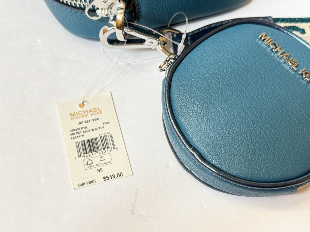 MICHAEL KORS JET SET ITEM MEDIUM POCKET CROSSBODY BAG TECH