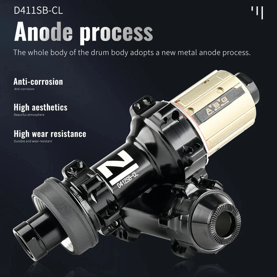 Bujes de freno de disco con bloqueo central 24 orificios bicicleta de carretera a través de Alex Hub 100x12/142x12MM Foto 3 de 4