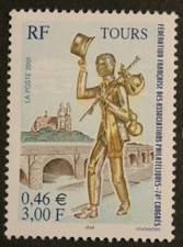 Timbre - FRANCE - Tours - Statuette de compagnon - 2001 - Neuf ** - YT3397