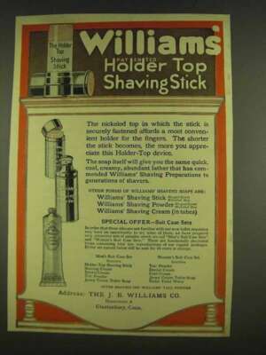 1913 William's Holder Top Shaving Stick Ad