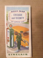 Sinclair Map of Chicago and Vicinity  1951