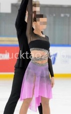 New style Figure Ice Skating Dress Dance Costume Sparkle dyeing 88095