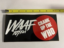 The Who 1982 Pete Townsend Roger Daltrey WAAF sticker promo Rare