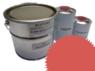 5 Liter Set 2K Automotive Paint Ral 3022 Salmon Red Matte No Clearcoat New Colo