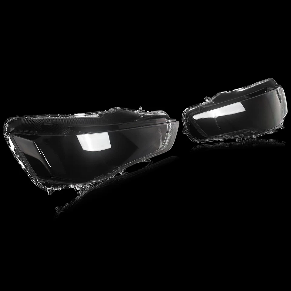 Front LH RH Headlight Lens Cover Shell Clear For 2010-2013 Mitsubishi Outlander Foto 4 de 4