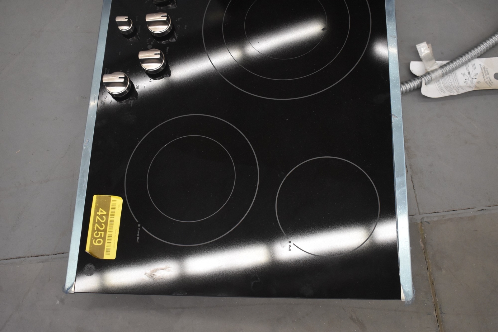 GE Profile PP7036SJSS 36" Black 5 Element Electric Cooktop ASIS 42259