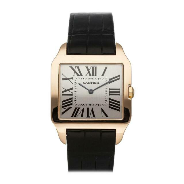Cartier Santos Silver Men's Black 