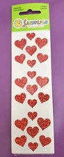 Sandylion Heart Stickers Red Sparkly Prismatic Glitter NIP VINTAGE stickers
