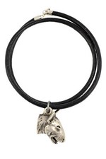 Bull Terrier, Bully I - Necklace with dog, silver-plated pendant for dog fan, un