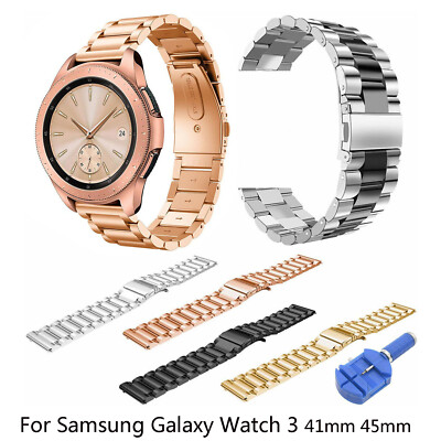 Metal Band for Samsung Galaxy Watch 3 Solid Stainless Steel Strap 45mm 41mm Belt